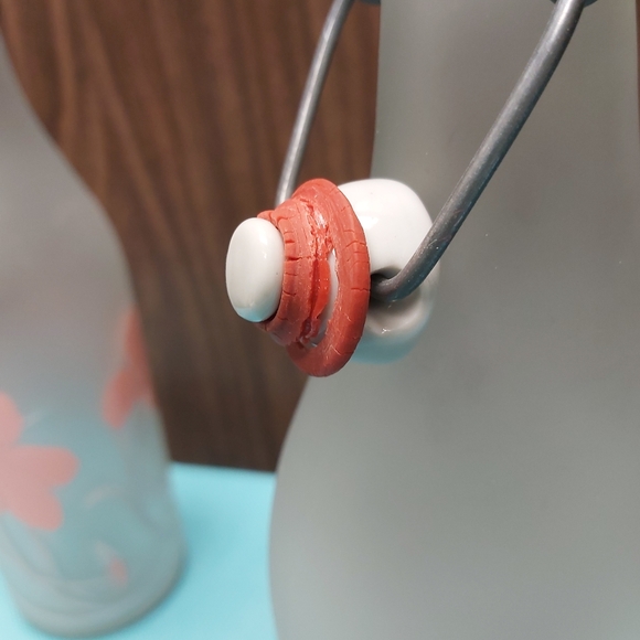 🕰 Cerve Frosted Glass Bottles w/ Stoppers & 4 Drinking Glasses, Italy - Picture 6 of 9